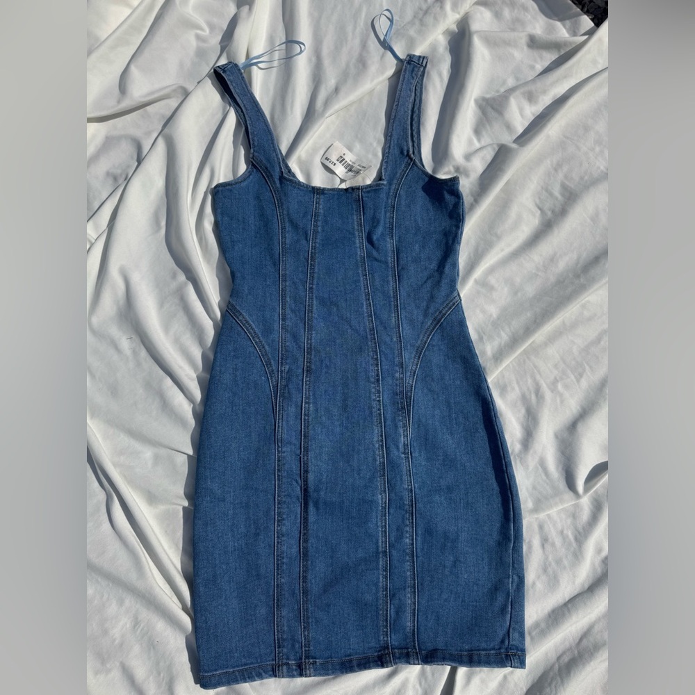 Mystique Boutique - Mini Jean Dress w/ back Zipper Enclosure, size S